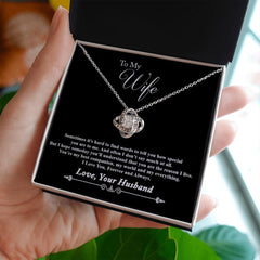 To My Wife Necklace Gift, Wife Birthday Gift, Anniversary Gift for Wife, Christmas Gift w/ Message Card