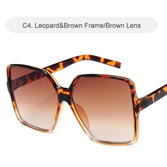Oversized Sunglasses - leopard style